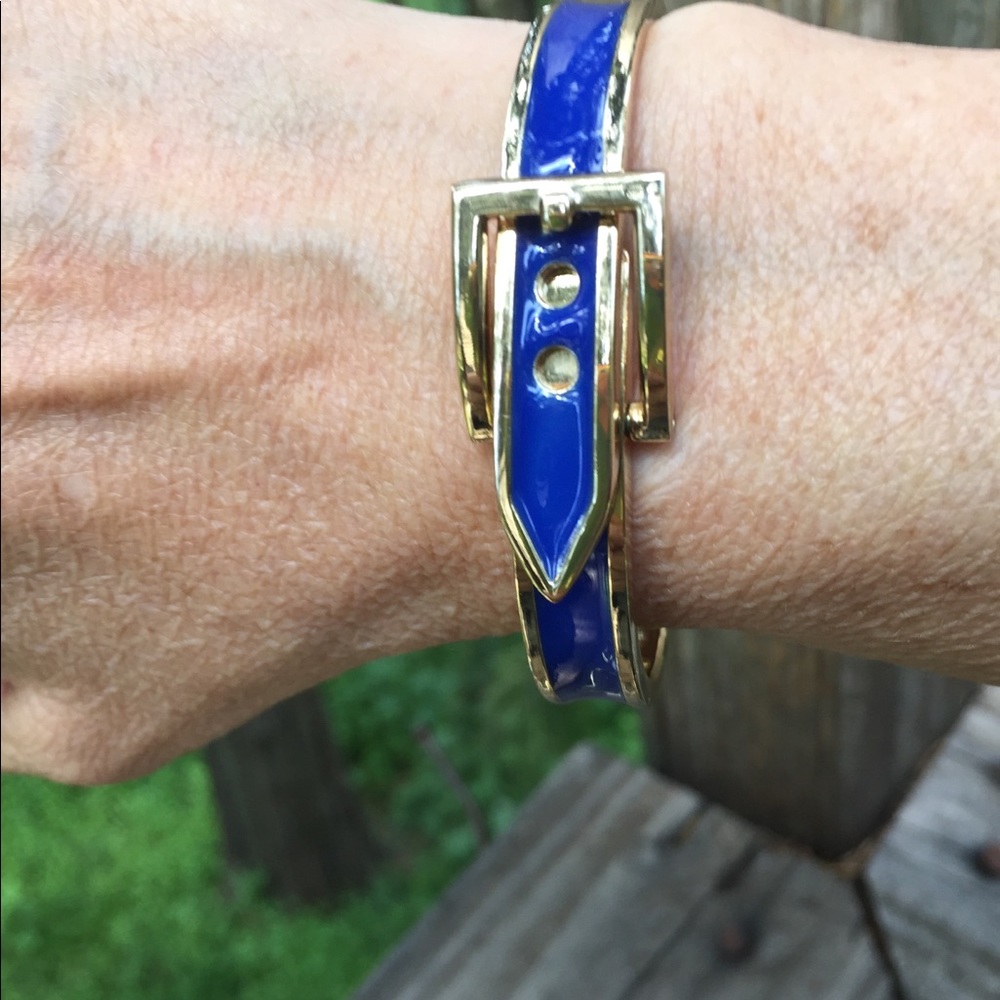 Enamel and gold metal belt buckle bangle bracelets bundle of 3 gold bracket HP25 - Picture 8 of 16